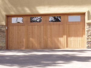 Custom windowed residential garage door