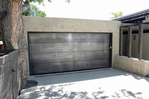 Modern home garage door from Grand Timber Doors